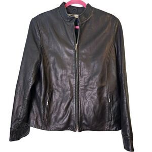 Casual Corner soft leather jacket, black. L.